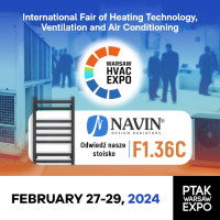 Miło nam poinformować o udziale firmy NAVIN™ w wystawie „HVAC EXPO WARSAW 2024”.
