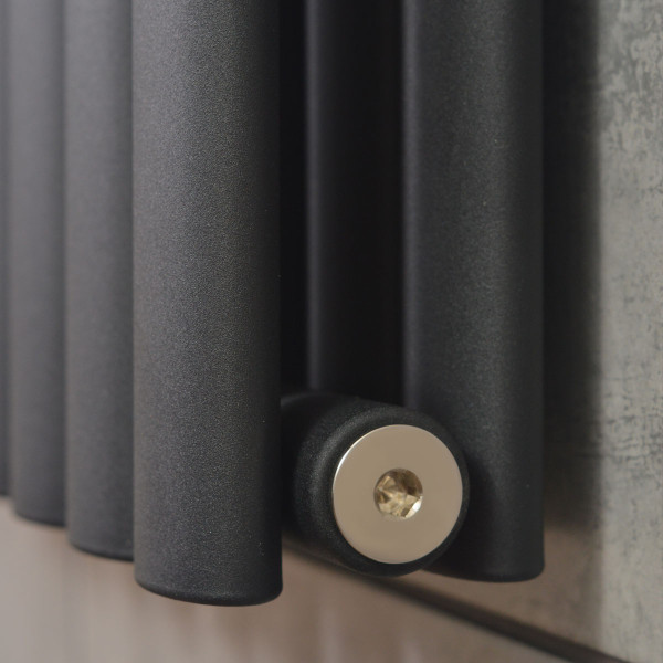 Grzejnik CZARNY NAVIN Ellipse Double 600х1800-10 (50mm), anticor