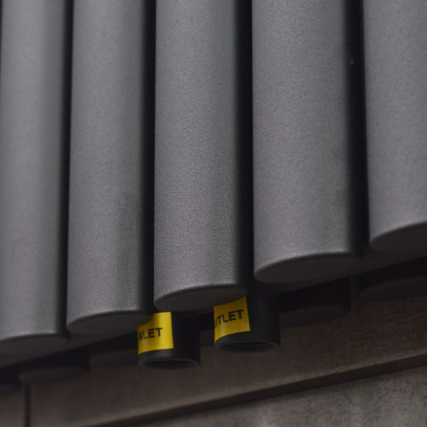 Grzejnik CZARNY NAVIN Ellipse Double 600х1800-10 (50mm), anticor