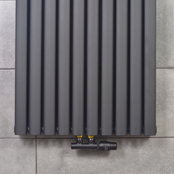 Grzejnik CZARNY NAVIN Ellipse Double 600х1800-10 (50mm), anticor