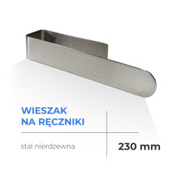 Wieszak na ręczniki Navin 230 mm, stal nierdzewna