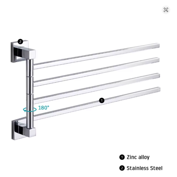 Uchwyt na ręczniki ze stali nierdzewnej 4 półki