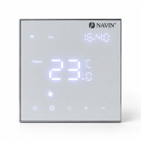 Termostat sterownik z Wi-Fi NAVIN EH602 W-16A do ogrzewania podlogowego, bialy