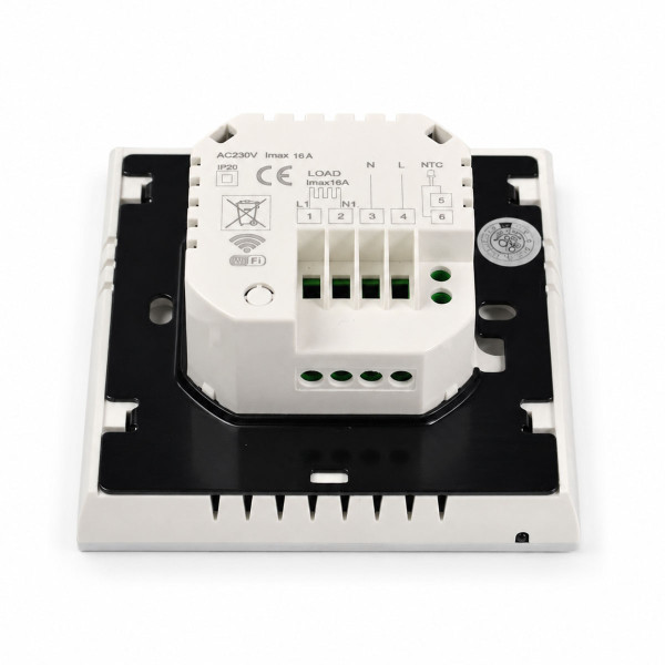 Termostat sterownik z Wi-Fi NAVIN EH602 W-16A do ogrzewania podlogowego, bialy