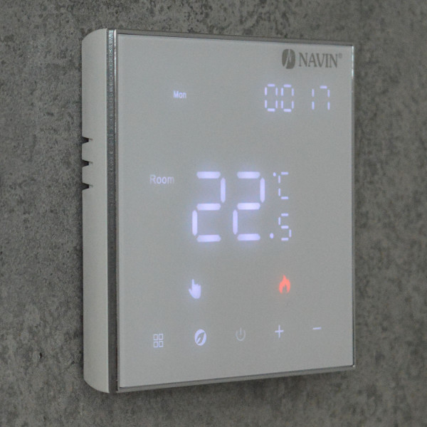 Termostat sterownik z Wi-Fi NAVIN EH602 W-16A do ogrzewania podlogowego, bialy
