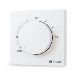 NAVIN EH84BM-16A mechanical thermostat for underfloor heating, white