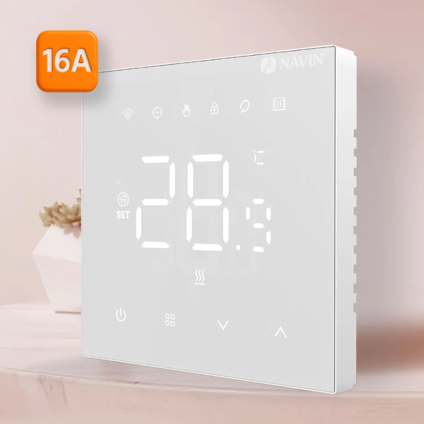 Termostat sterownik z Wi-Fi NAVIN do ogrzewania podlogowego16A bialy