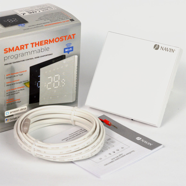 Termostat sterownik z Wi-Fi NAVIN do ogrzewania podlogowego16A bialy