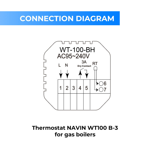 Thermostat NAVIN WT100 B-3А for gas boilers