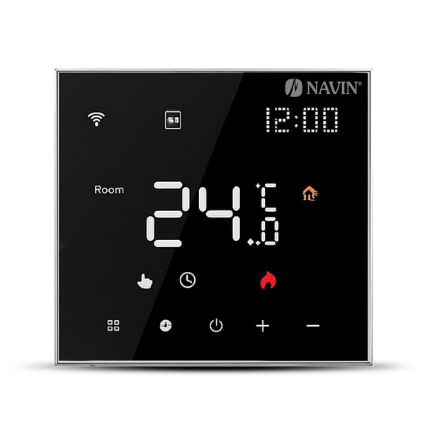 Termostat sterownik z Wi-Fi NAVIN EH602 B-16A do ogrzewania podlogowego, czarny