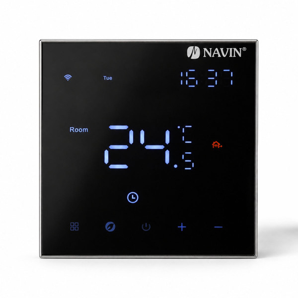 Termostat sterownik z Wi-Fi NAVIN EH602 B-16A do ogrzewania podlogowego, czarny