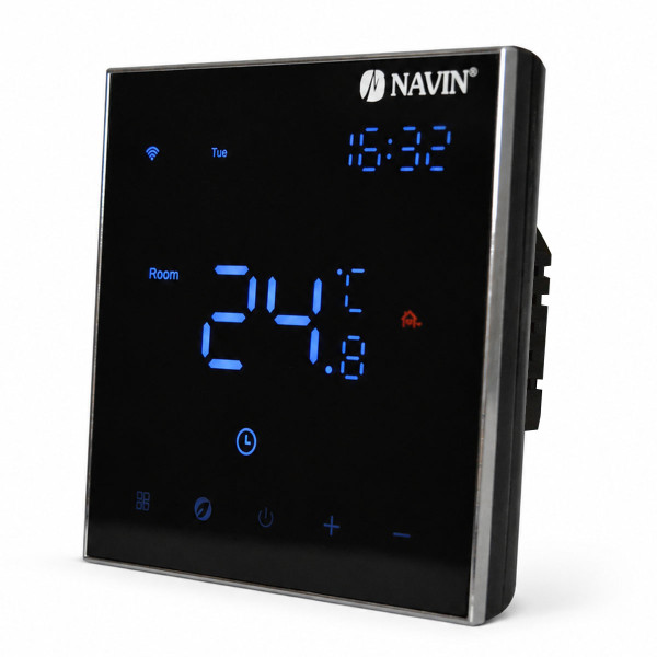Termostat sterownik z Wi-Fi NAVIN EH602 B-16A do ogrzewania podlogowego, czarny