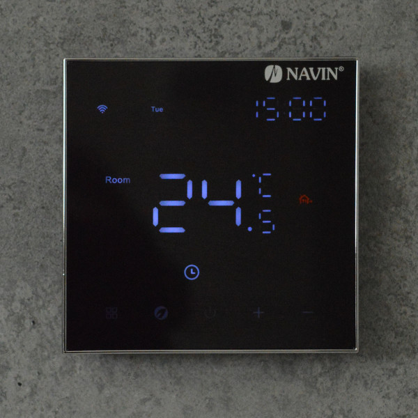 Termostat sterownik z Wi-Fi NAVIN EH602 B-16A do ogrzewania podlogowego, czarny