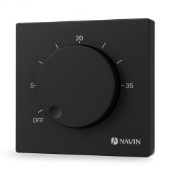 NAVIN EH84BM-16A mechanical thermostat for underfloor heating, black