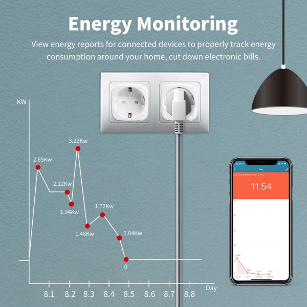 NAVIN Wi-Fi thermostat controller for underfloor heating WT410 W-16A black