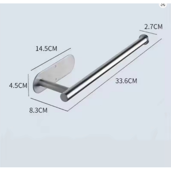 Wieszak na ręczniki PAPIEROWE 336  mm, stal nierdzewna, matowy chrom