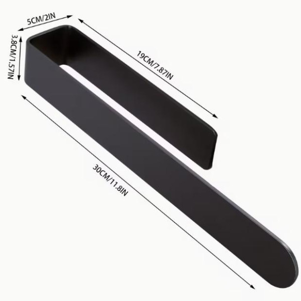 WIESZAK NA RECZNIK SCIENNY 30 CM, Samoprzylepny, czarny