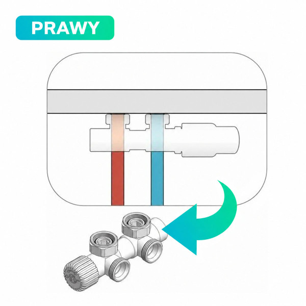 Zestaw VarioTerm TWINS Prestige Bialy Prawy TSGS0206CFK/P