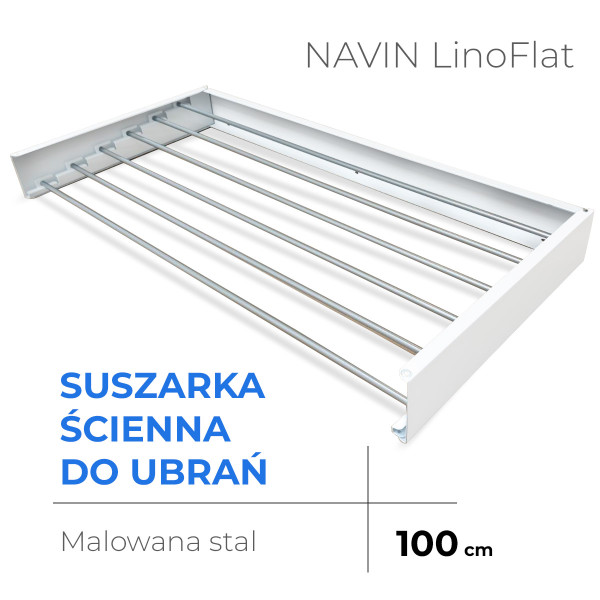 Suszarka ścienna do ubrań NAVIN LinoFlat 100 biała