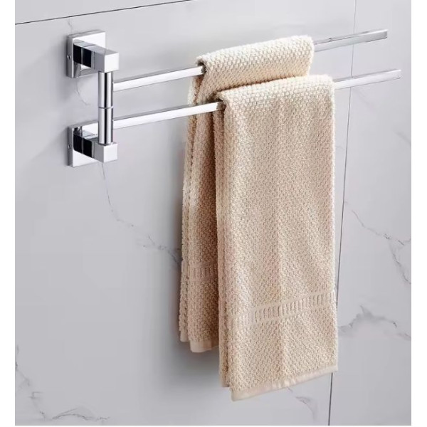 Uchwyt na ręczniki ze stali nierdzewnej 2 półki