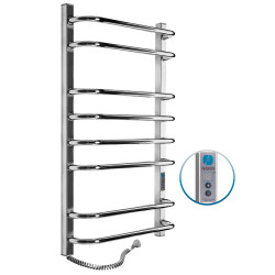 Heated towel rail Symphony Quadro 480x800 left Digital with timer