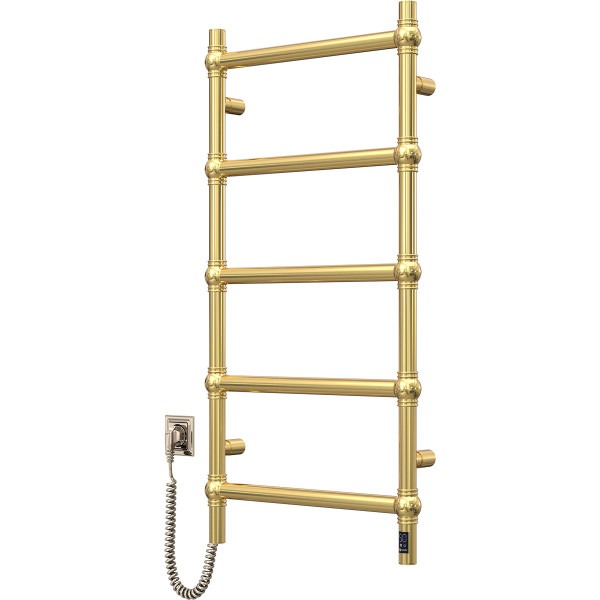 Stainless Steel Electric Towel Rail AVANGARD Gold  Sensor 480х1000 left