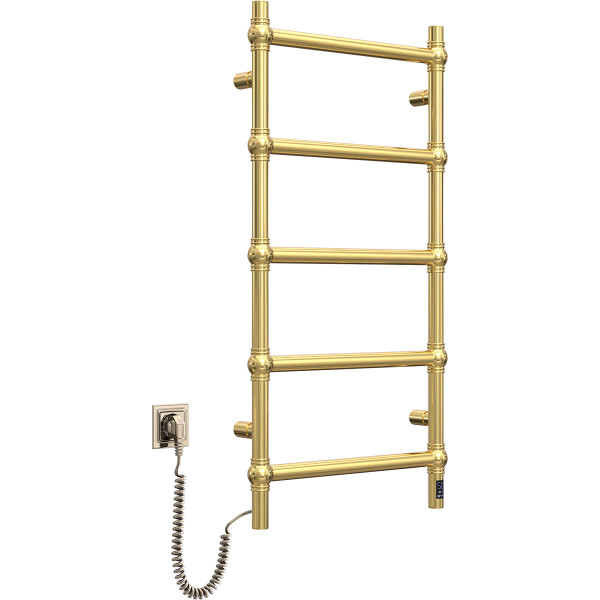 Stainless Steel Electric Towel Rail AVANGARD Gold  Sensor 480х1000 left