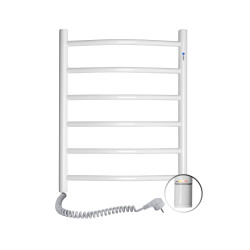 Elektryczny grzejnik łazienkowy BIALY CAMELLIA Termostat 480х600 lewa