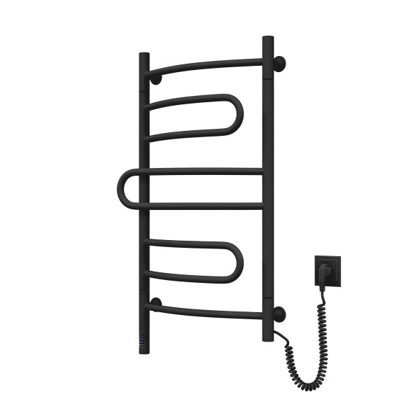 Elektryczny Grzejnik Łazienkowy CZARNY PIROUETTE Sensor 480х800 prawa