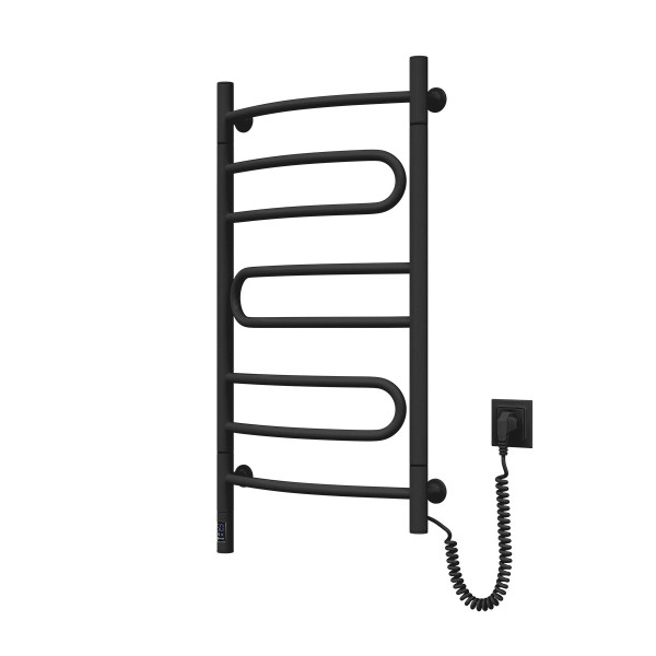 Elektryczny Grzejnik Łazienkowy CZARNY PIROUETTE Sensor 480х800 prawa