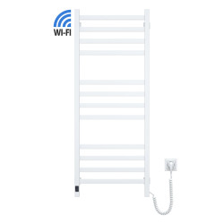 Elektryczny grzejnik łazienkowy BIAŁY AVANGARD Sensor 480х1200 z Wi-Fi, prawa