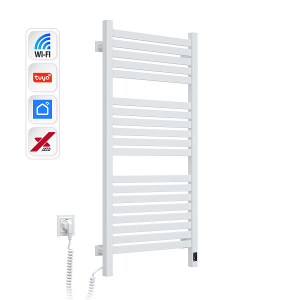 Elektryczny Grzejnik Łazienkowy BIALY AVANGARD X WiFi 480х1000 lewa