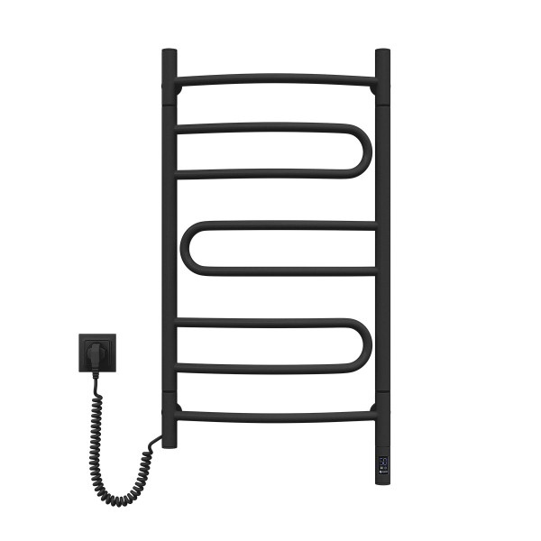 Elektryczny Grzejnik Łazienkowy CZARNY PIROUETTE Sensor 480х800 lewa
