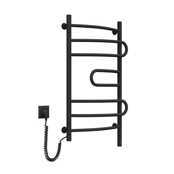 Elektryczny Grzejnik Łazienkowy CZARNY PIROUETTE Sensor 480х800 lewa