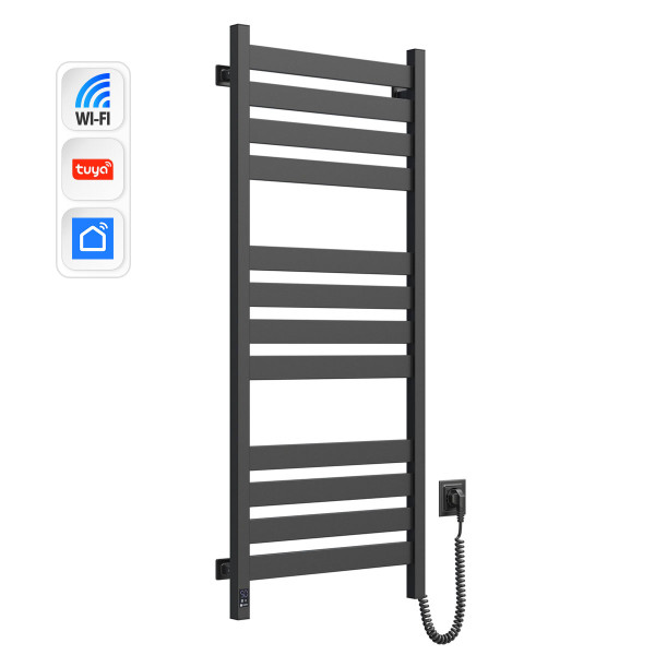 Elektryczny grzejnik łazienkowy Largo 500х1200 Sensor z Wi-Fi prawa, timer, czarna mora Elektryczny grzejnik łazienkowy Largo 500х1200 Sensor z Wi-Fi prawa, timer, czarna mora
