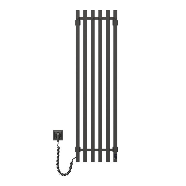 Electric bathroom radiator BLACK NAVIN LEVANTE 330x1200 left