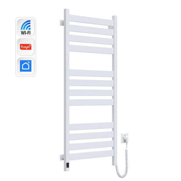 Elektryczny grzejnik łazienkowy Largo 500х1200 Sensor z Wi-Fi prawa, timer, biały welur Elektryczny grzejnik łazienkowy Largo 500х1200 Sensor z Wi-Fi prawa, timer, biały welur