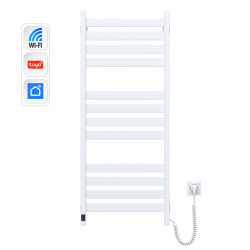 Elektryczny grzejnik łazienkowy BIAŁY LARGO Sensor 500х1200 z Wi-Fi, prawa