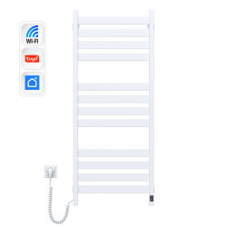 Elektryczny grzejnik łazienkowy BIAŁY LARGO Sensor 500х1200 z Wi-Fi, lewa