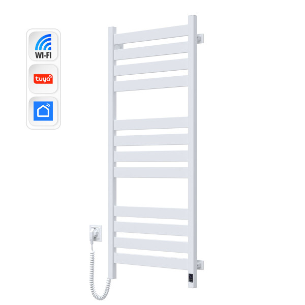 Elektryczny grzejnik łazienkowy Largo 500х1200 Sensor z Wi-Fi lewa, timer, biały welur Elektryczny grzejnik łazienkowy Largo 500х1200 Sensor z Wi-Fi lewa, timer, biały welur