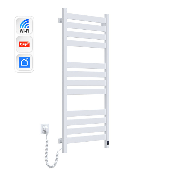 Elektryczny grzejnik łazienkowy Largo 500х1200 Sensor z Wi-Fi lewa, timer, biały welur Elektryczny grzejnik łazienkowy Largo 500х1200 Sensor z Wi-Fi lewa, timer, biały welur