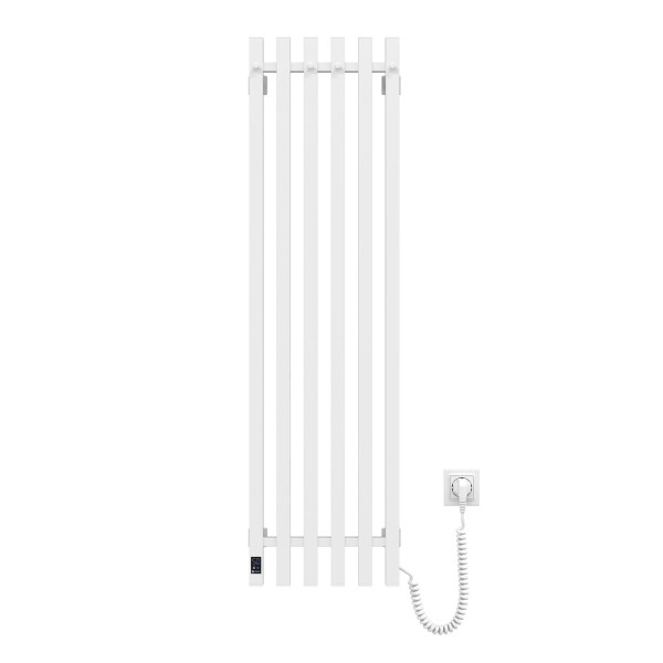 Electric bathroom radiator WHITE NAVIN LEVANTE 330x1200 right