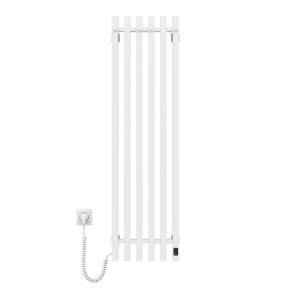 Electric bathroom radiator WHITE NAVIN LEVANTE 330x1200 left