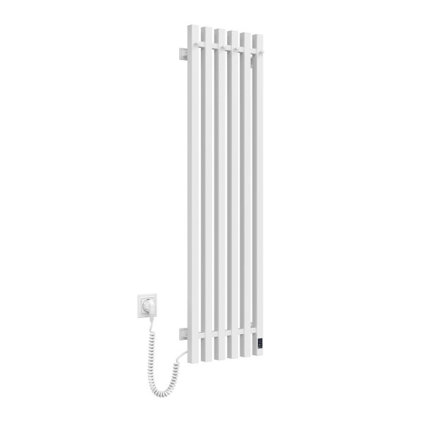 Electric bathroom radiator WHITE NAVIN LEVANTE 330x1200 left