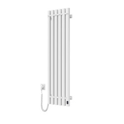 Electric bathroom radiator WHITE NAVIN LEVANTE 330x1200 left