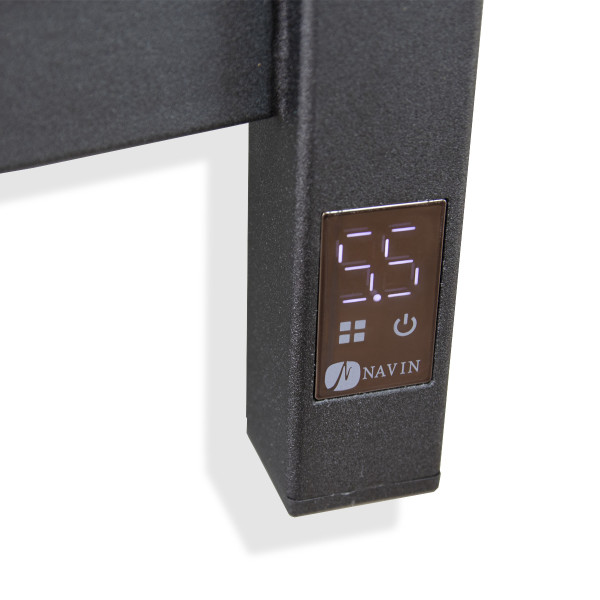 Elektryczny grzejnik łazienkowy Navin Nordic 500х800 Sensor, czarna mora, lewy, timer