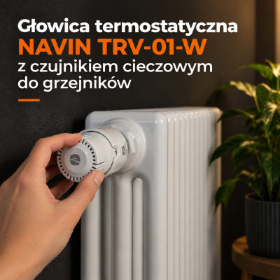 Temperature control has become even simpler with the NAVIN TRV-01-W thermostatic head