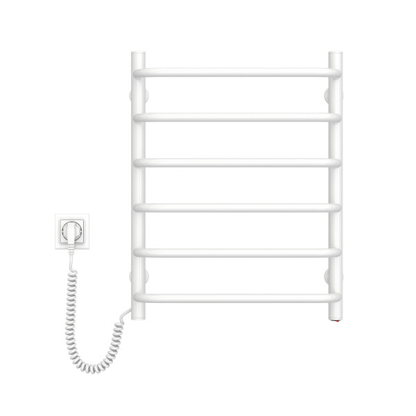 Electric Towel Rail WHITE SYMPHONIA 480x600 left