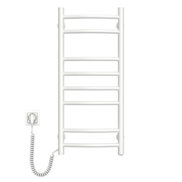 Electric Towel Rail WHITE CAMELLIA 360х800 left