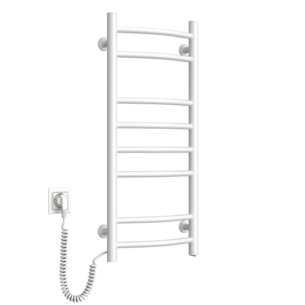 Electric Towel Rail WHITE CAMELLIA 360х800 left